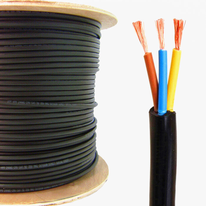 Хар өнгийн цахилгаан кабель.