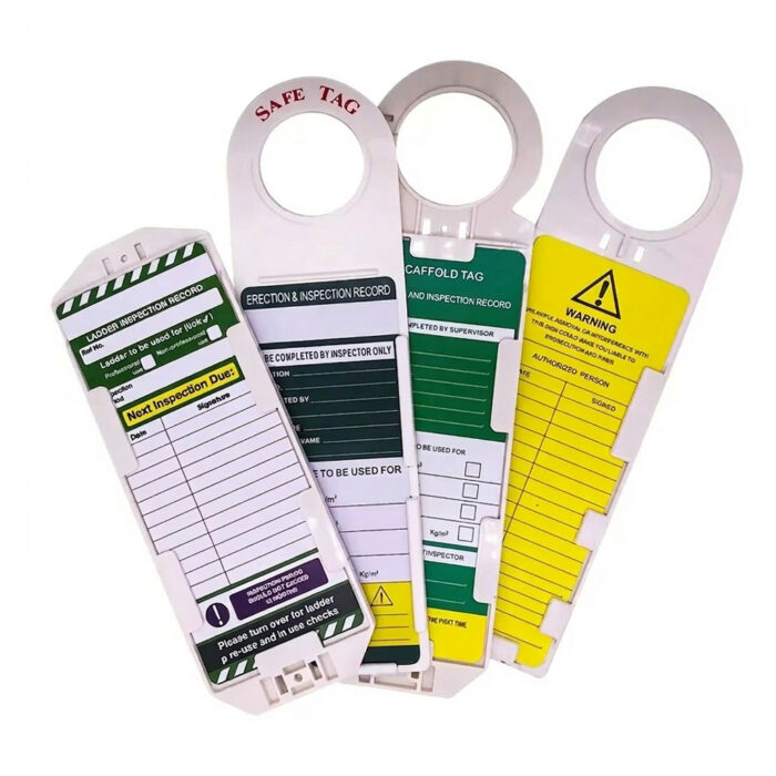 Scaffoling Tag - Body material:ABS/PA6 (many colors available) Insert card material: PVC 212*56*6mm